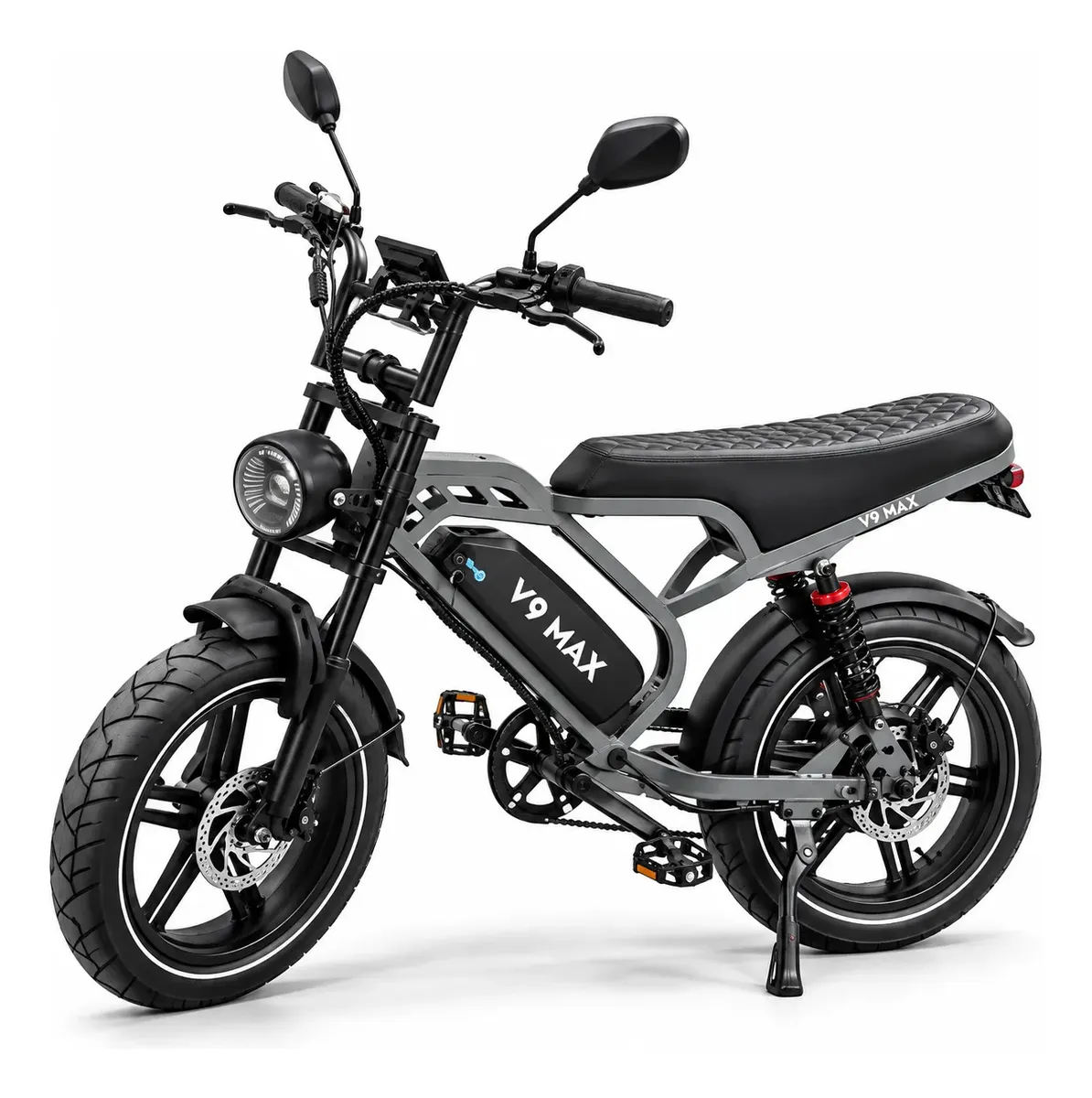Bicicleta Bike Eletrica V9 Max 1000w 48km Freio Hidraulico Preto