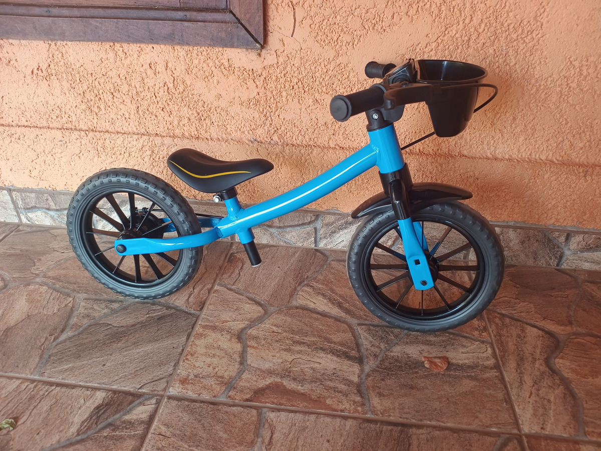 Bicicleta Balance Sem Pedal Equilíbrio Masculina Azul 5 Anos