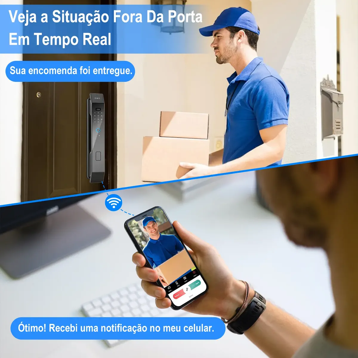 Fechadura Eletrônica Inteligente Preto com WiFi Tuya — foto 7