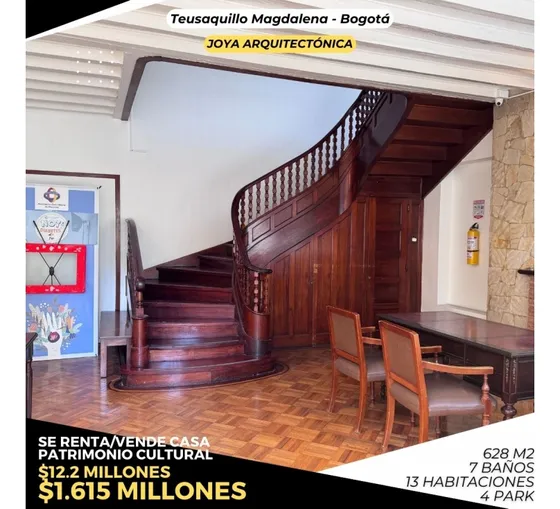 Venta O Renta Casa Patrimonial Joya Elegante Teusaquillo