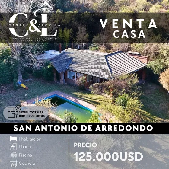 Casa Con Pileta En Terreno De 3.528m2 En San Antonio De Arredondo