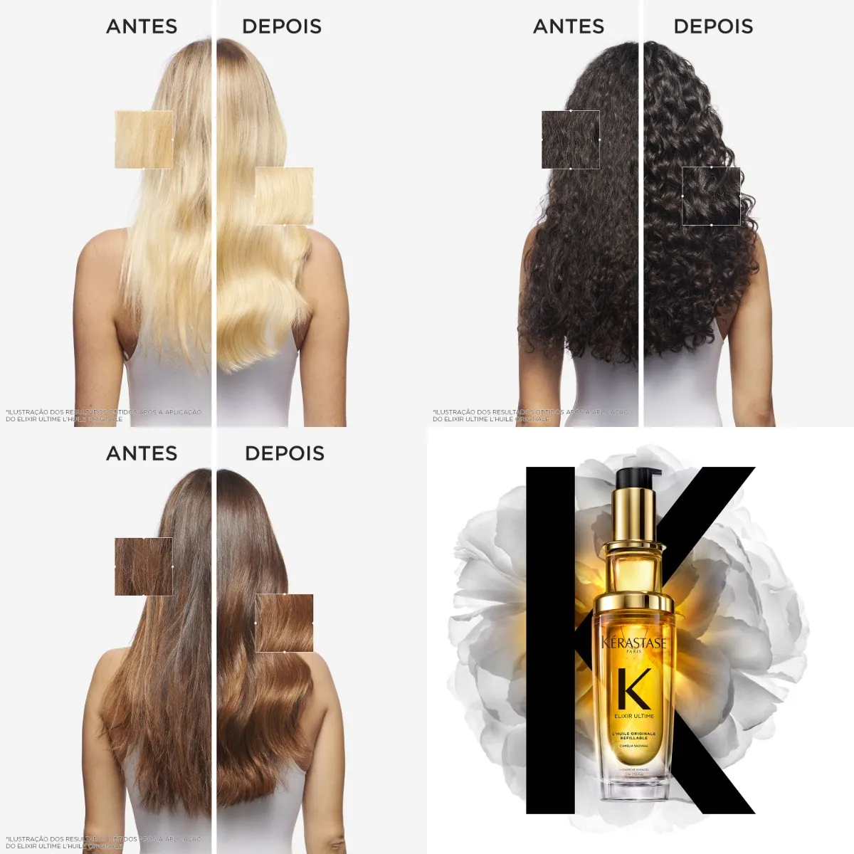 Kérastase Elixir Ultime L’Huile Originale Óleo Capilar de Nutrição Profunda, Brilho Intenso e Termoproteção, 30 ml - Imagem 2