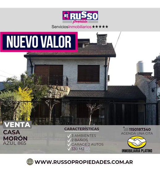 Venta Casa 3 Ambientes Moron