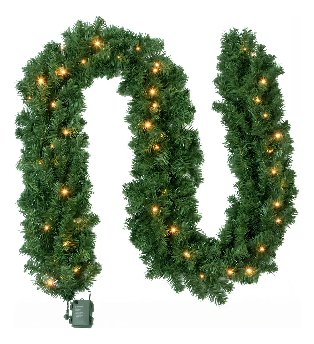 Festão Aramado Natal 2,70m 280 Galhos Decoração Com 50 Leds