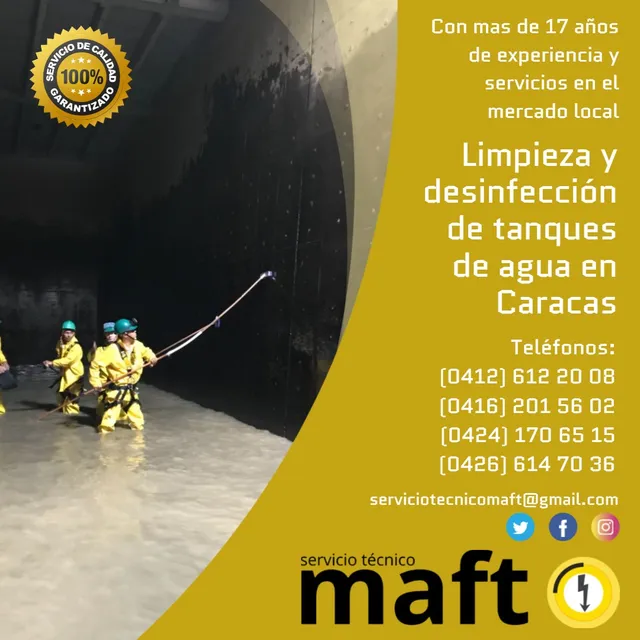 Limpieza Desinfección De Tanques De Agua Caracas