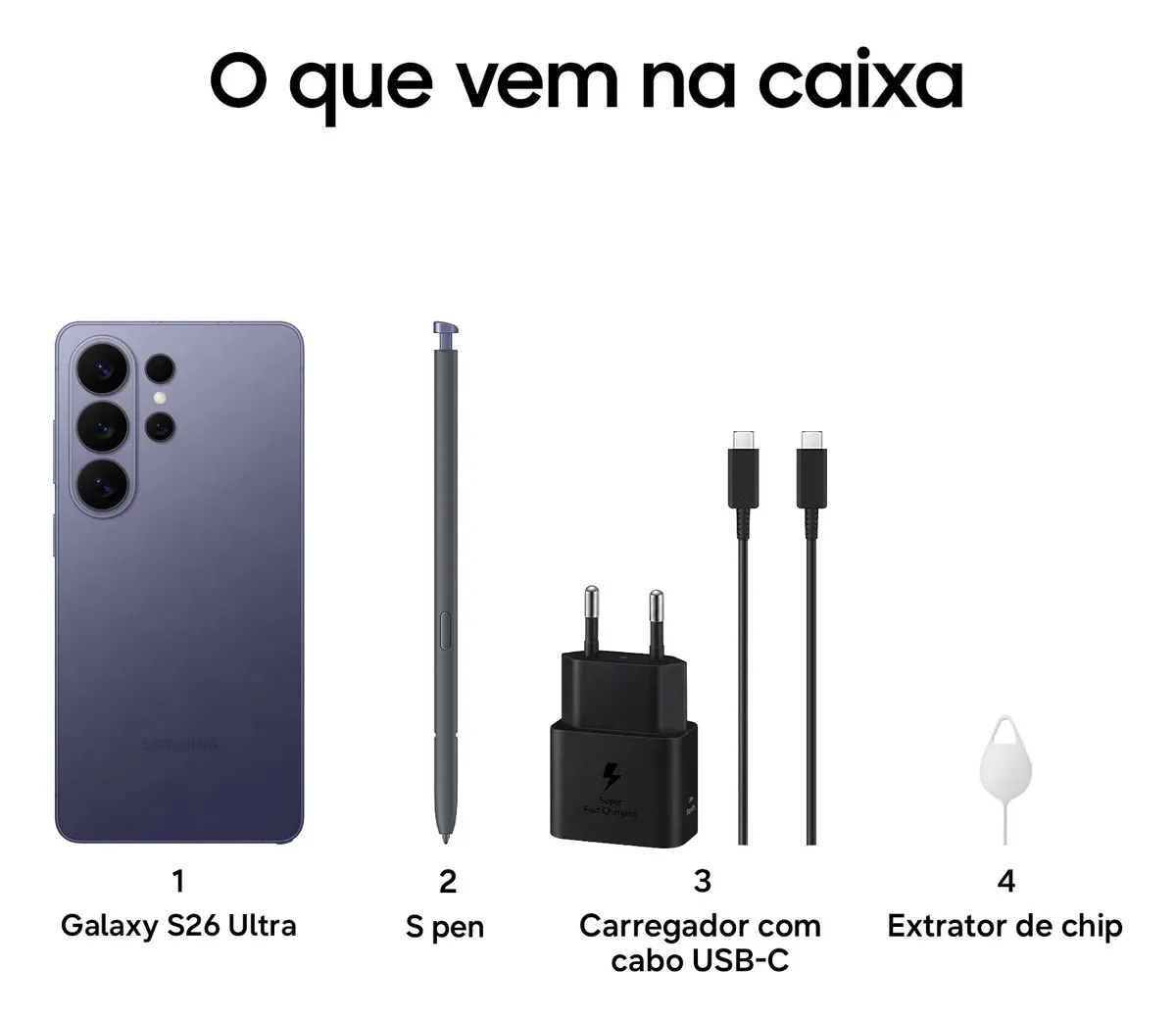 Samsung Galaxy S26 Ultra, 512gb, 12gb, Câmera Quádrupla Preto - Imagem 2