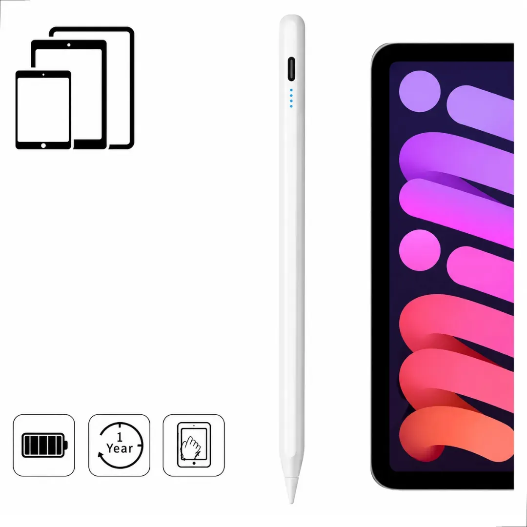 Caneta Stylus Blutu Compatível iPad Pro Pencil USB-C Palm Rejection