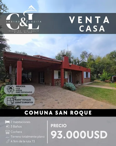 Potencial Casa De Campo Con Terreno De 840m2 En Comuna San Roque
