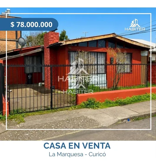 Se Vende Casa 3d-1b, Excelente Ubicacion, Curico (40237)