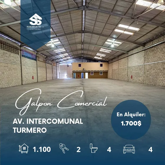 Se Alquila Galpón Comercial Av. Intercomunal Turmero Maracay