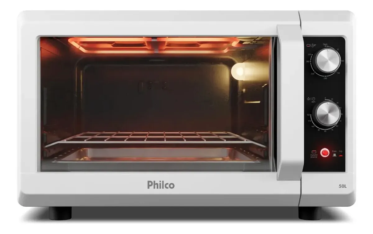 Forno Elétrico 50l Philco Dupla Resistência Pfe56b 127v Branco