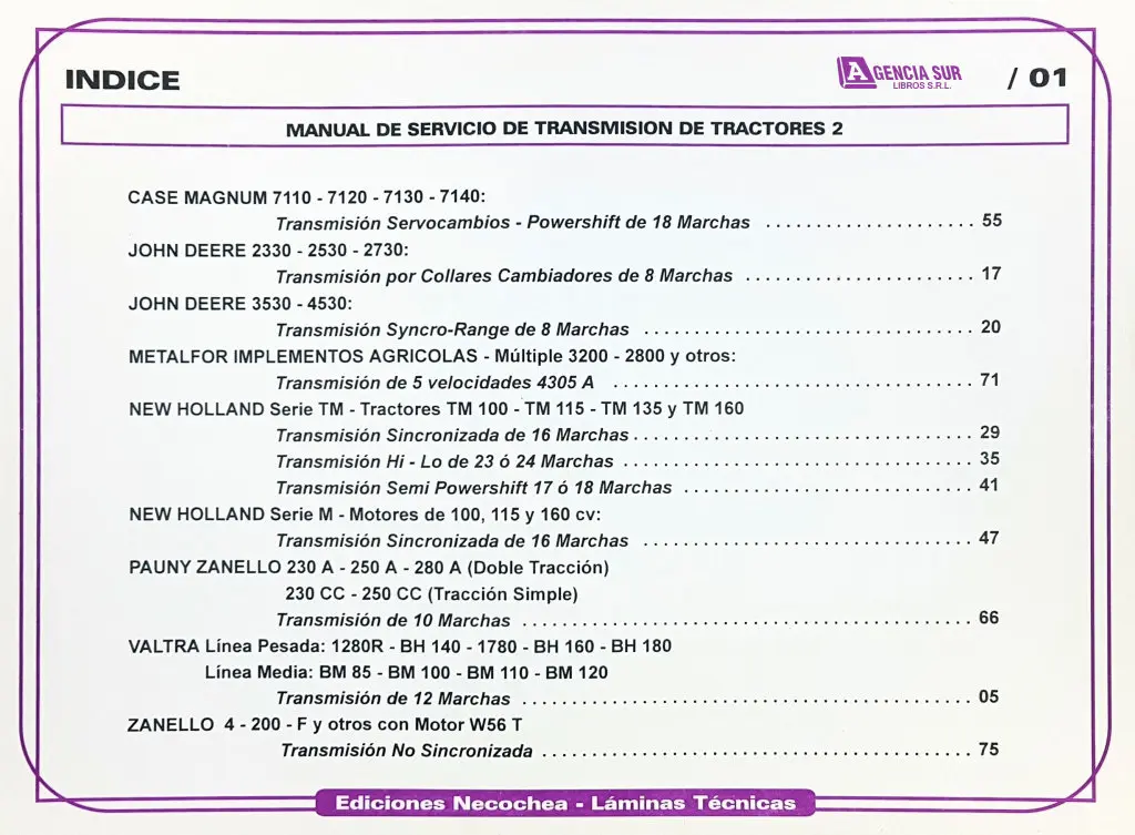 Manual de Servicio TRANSMISIÓN de TRACTORES 2