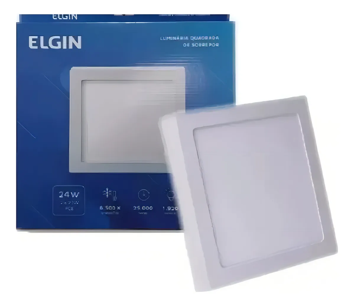Plafon Led Quadrado Sobrepor 18w 6500k Branco Frio Elgin - Imagem 3