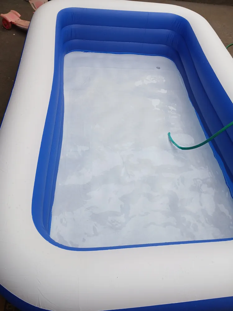 Piscina Inflável 1110l Retangular 250x160x50cm Pvc Família Azul - Imagem 3