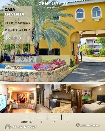 Century21 Inmoservi Ofrece Casa En Venta En Urb. Puerto Morro. Av Americo Vespucio.