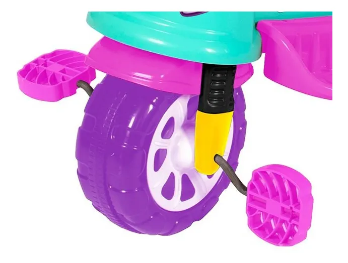 Carrinho De Passeio Ou Pedal Infantil Andador Triciclo Avespa Maral Cor Pink - Imagem 3