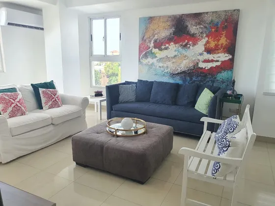 Apartamento Amueblad Vista Al Mar 3 Habitaciones En Gazcue,  Santo Domingo, D.n.