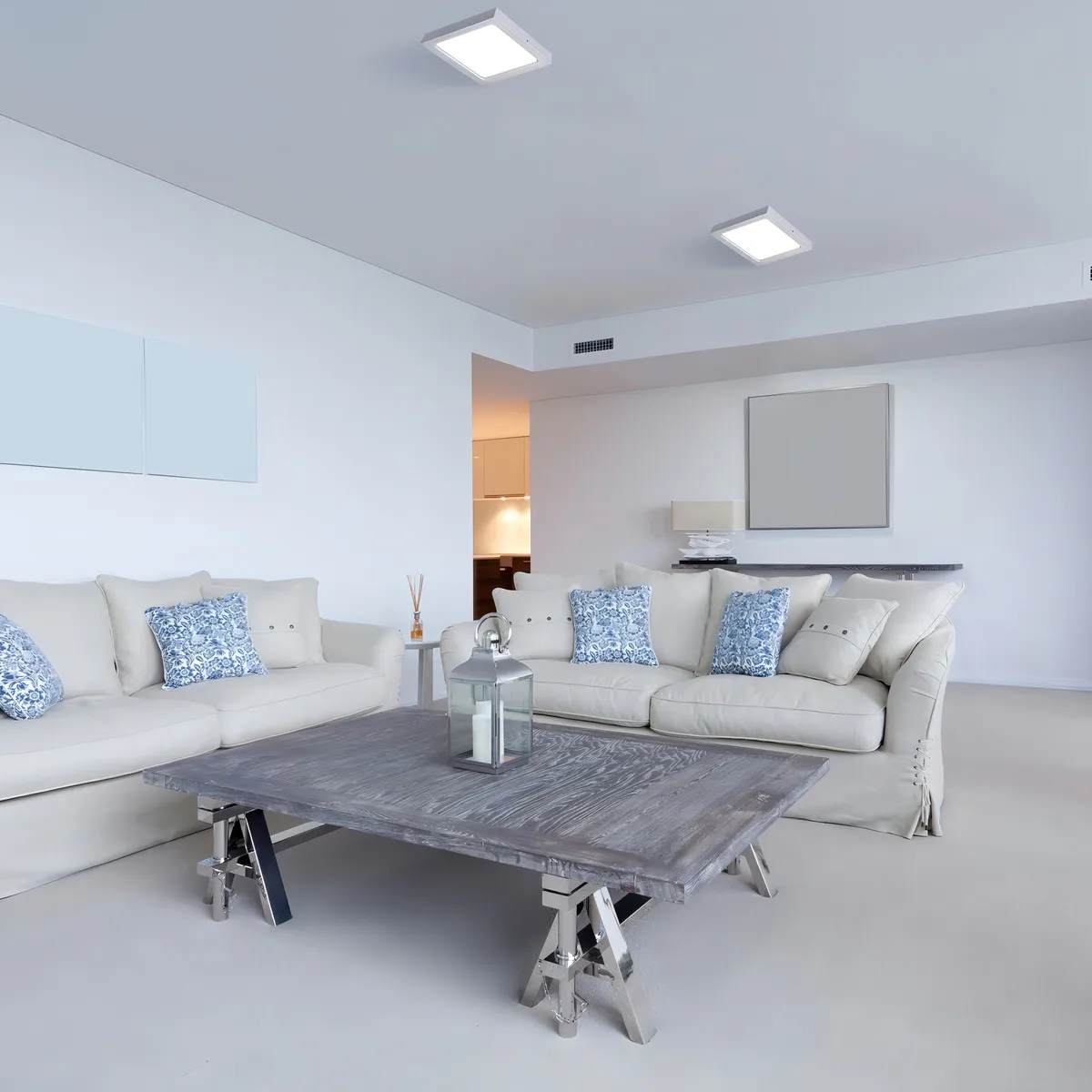 1x Painel Plafon Sobrepor Quadrado Led 18w Ps Avant 6500k Estrutura Branco - Imagem 2