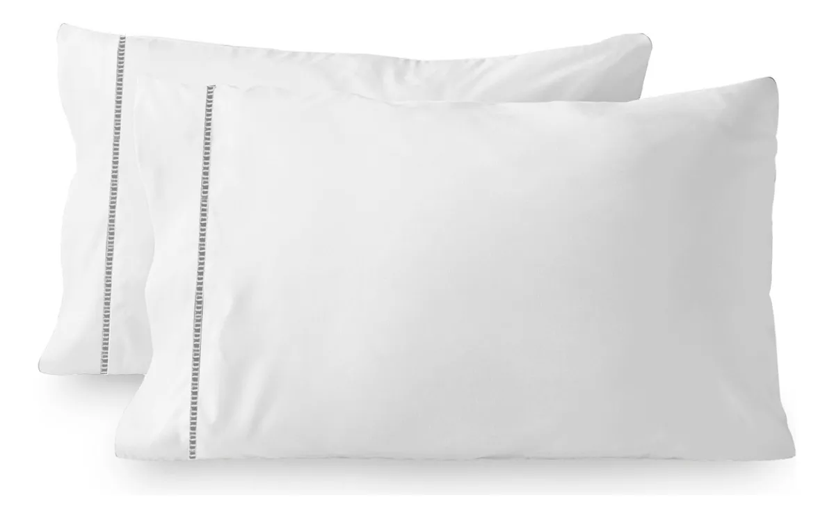 Jogo De Lençol Queen 3 Peças 400 Fios C/ Elástico Hotel Branco Liso - Imagem 4