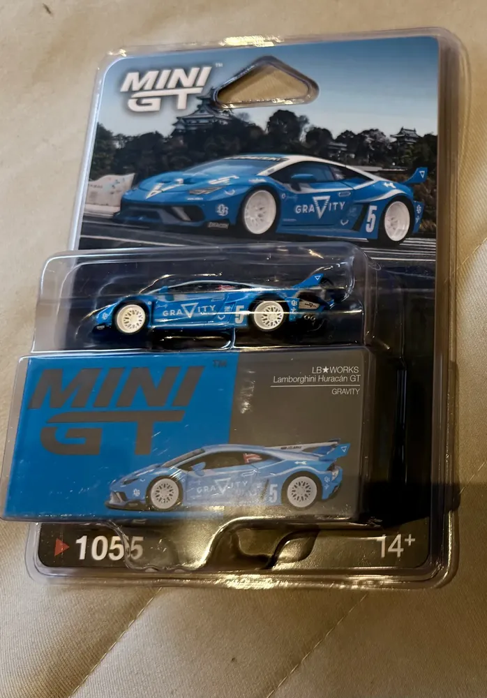 Mini Gt 1055 Lb - Works Lamborghini Huracán Gt Gravity Blue Azul