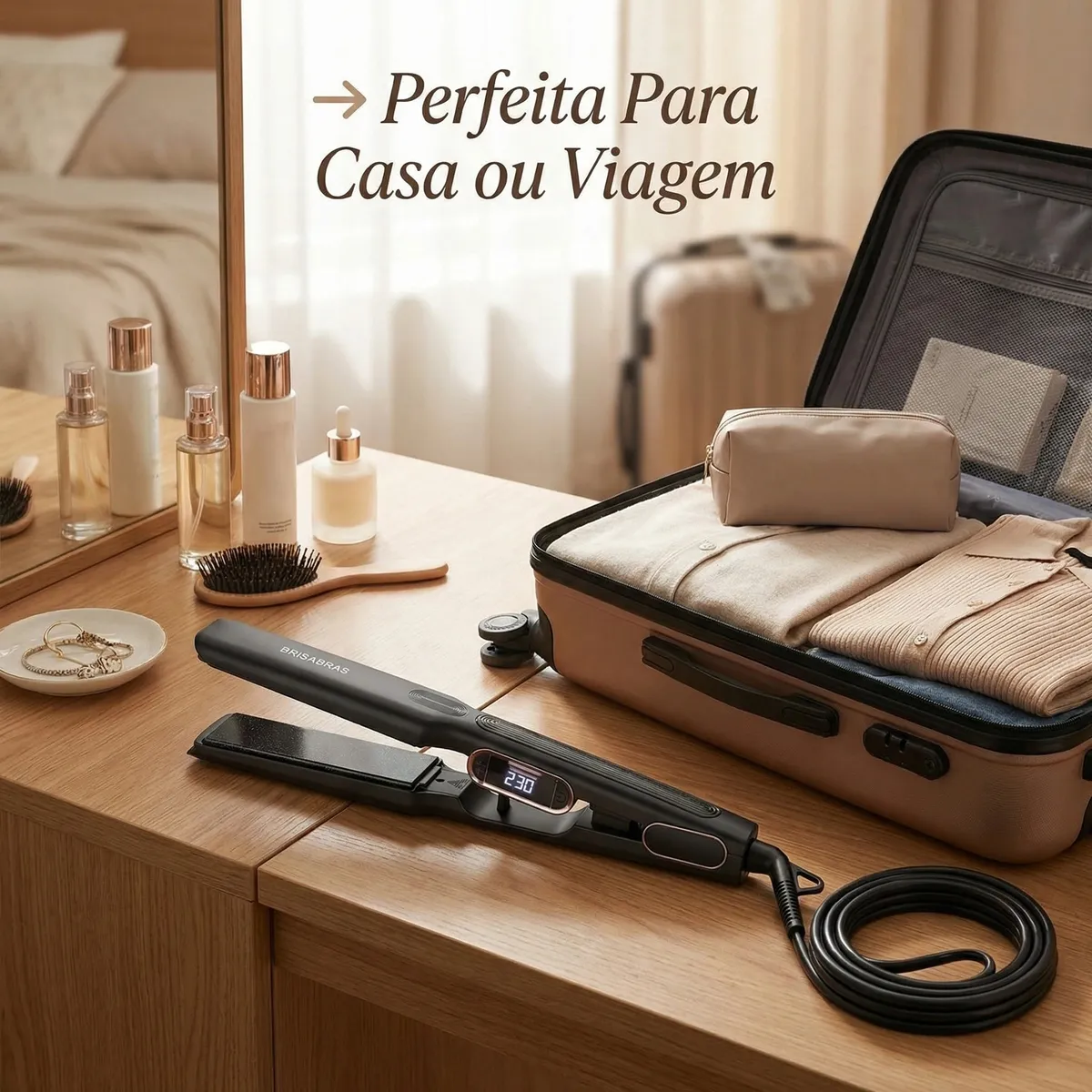 Chapinha Profissional 230°c Com Íons E Cerâmica Preto 127/220v - Imagem 3