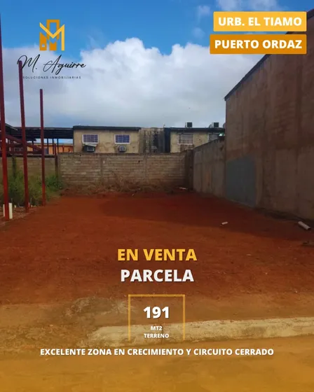 Parcela En Venta, Urb. El Tiamo, Puerto Ordaz 