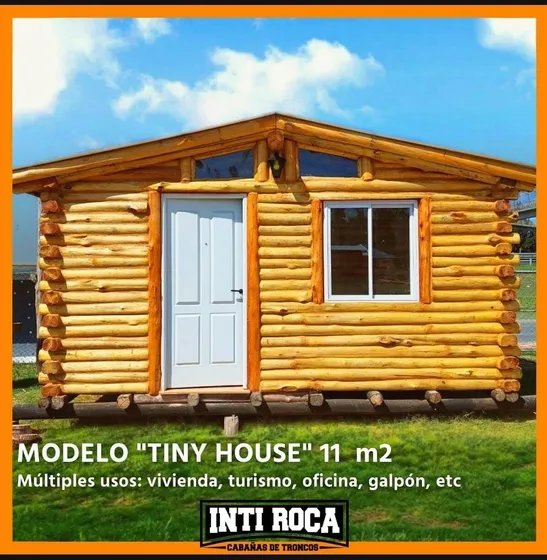Tiny House Inti-roca-  11 M2. (planta Libre) Armada Y Lista Para Llevar En Camión.- Ideal Bungalow, Cabaña, Turismo 