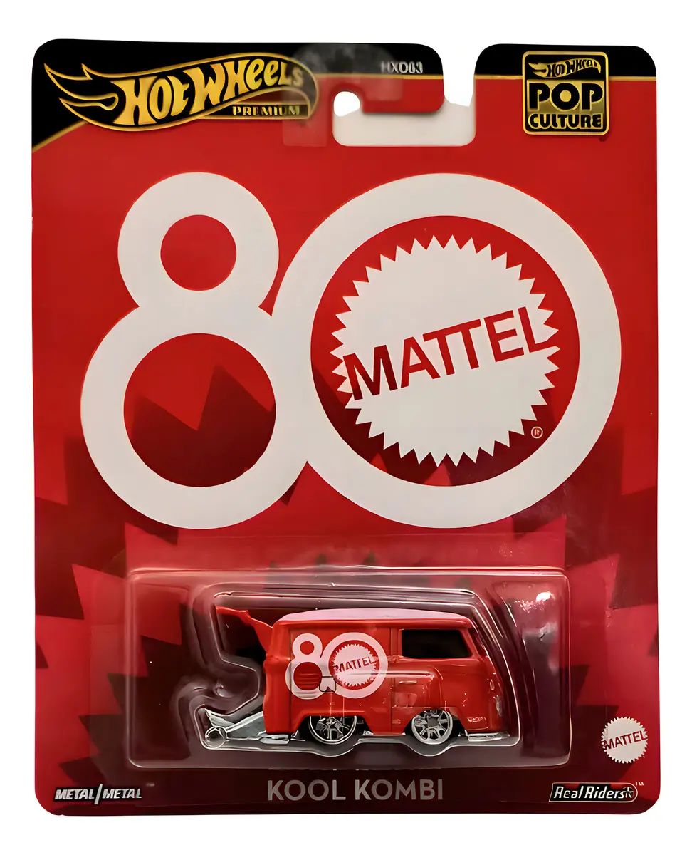 Hot Wheels Kool Kombi Pop Culture 80 Anos - Mattel Vermelho