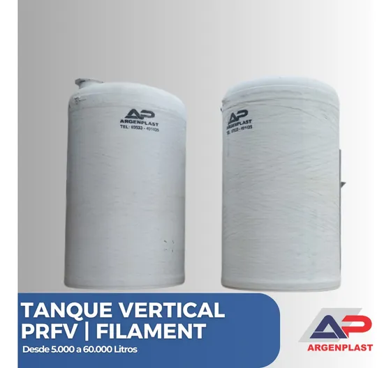Tanque Cisterna Vertical Prfv Filament | Argenplast