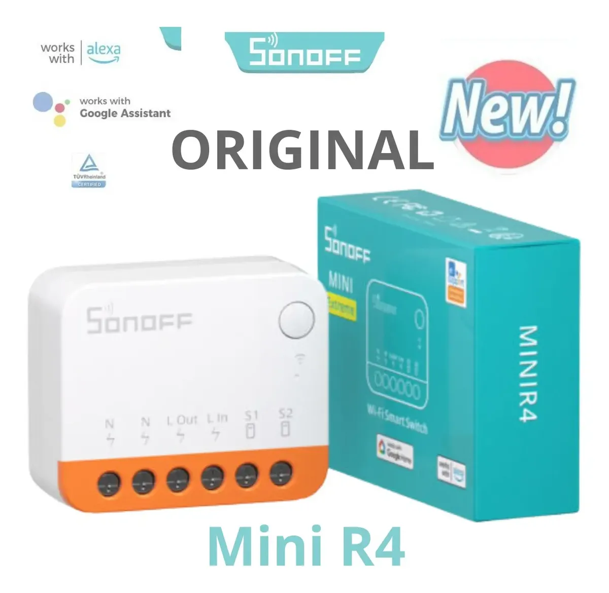 Relé Wi-Fi Sonoff Mini R4 Extreme
