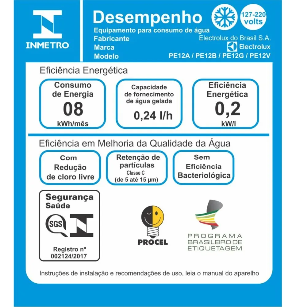 Purificador de Água Gelada Fria e Natural Eletrônico Placa Compacto Electrolux PE12G com Filtro Carvão 6 meses ou 3000L Painel Touch Cinza - Imagem 4