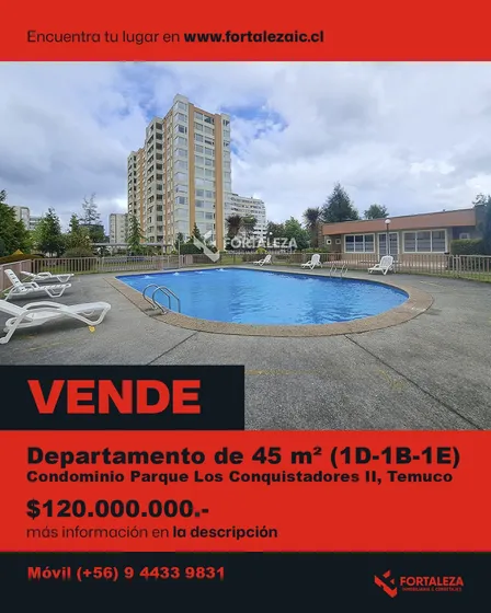 Departamento Cond. Parque Los Conquistadores 2, Temuco