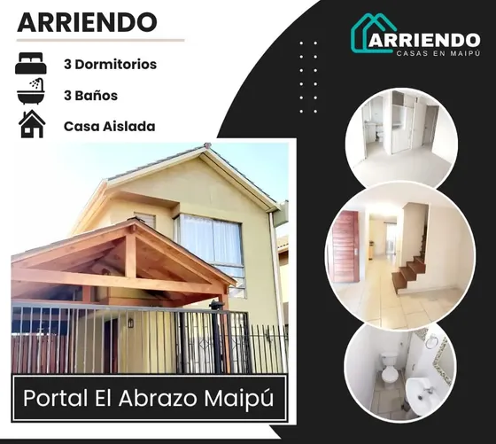Arriendo Casa El Abrazo Maipú 3d 3b