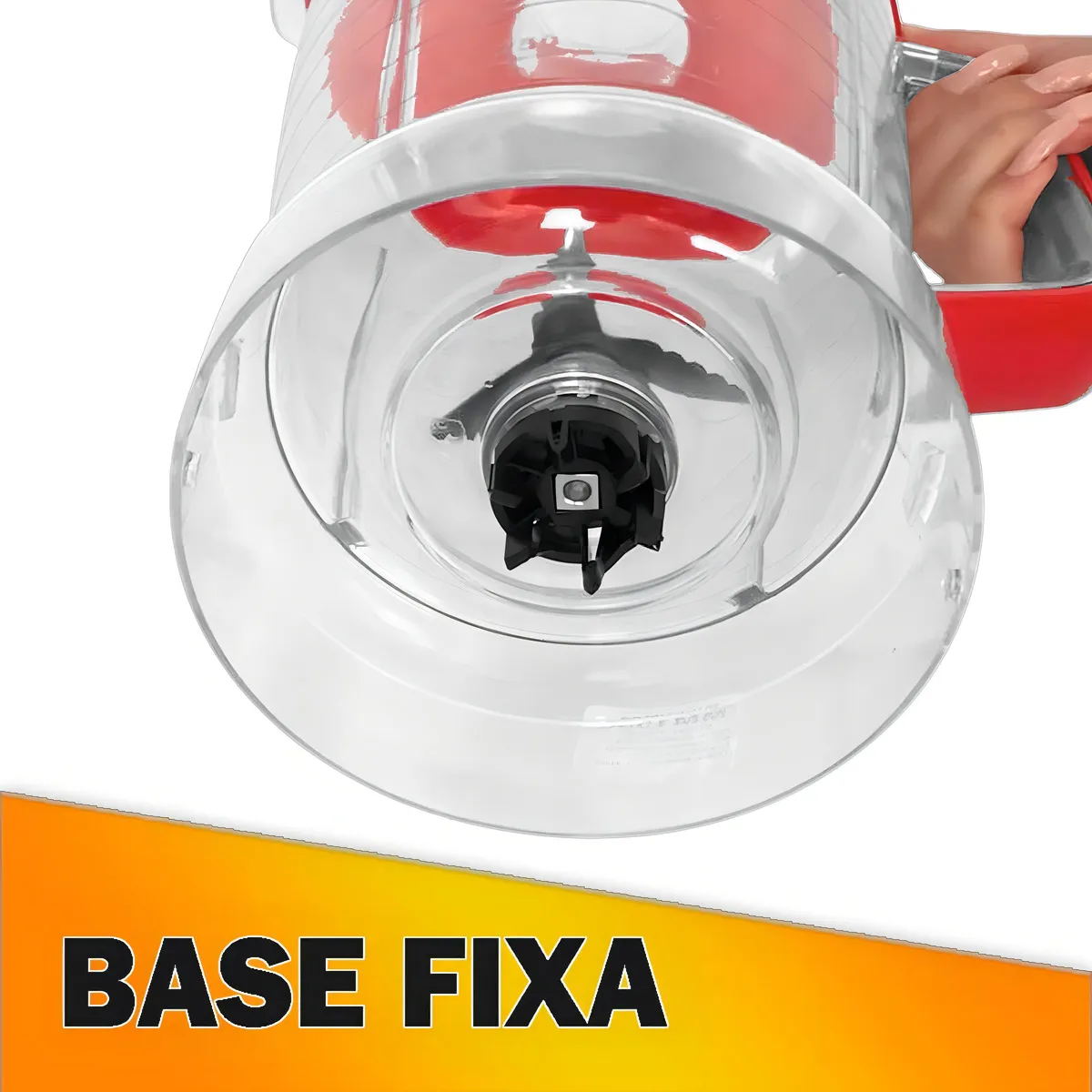 Copo De Liquidificador Compativel Philco Ph900 Ph700 Ph1200 Cristal Tampa Vermelha - Imagem 3