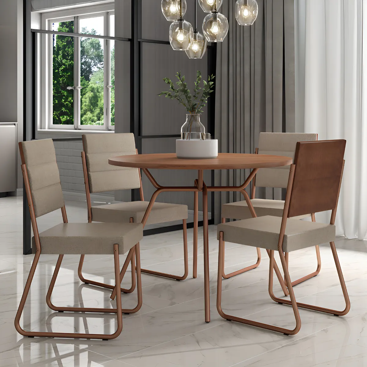 5) Carraro San Francisco – Mesa Redonda com Estilo Clássico