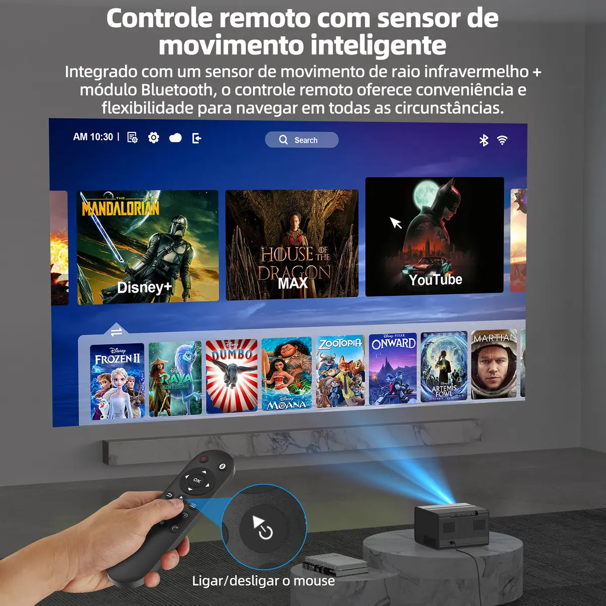 Projetor Mini Bettdow Ac1073 22000lm 1080p Cor Preto Prateado 127/220v