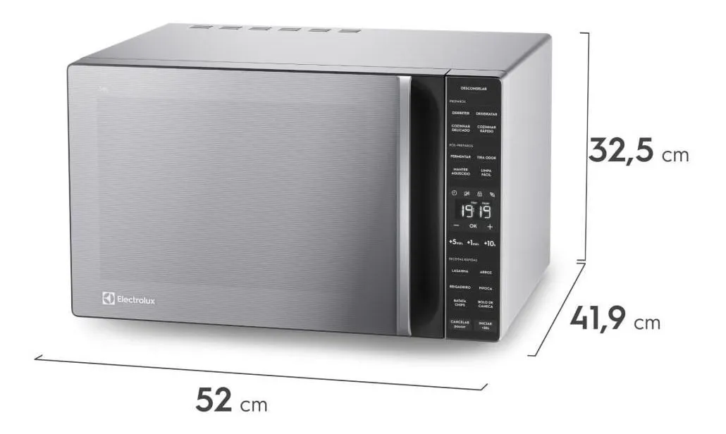 Micro-ondas Electrolux 36L cor Inox Efficient com Descongelamento Assistido ME36S - Imagem 3