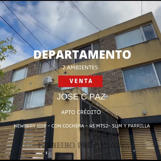 Venta De Depto 2 Amb - Apto Crédito- En José C Paz
