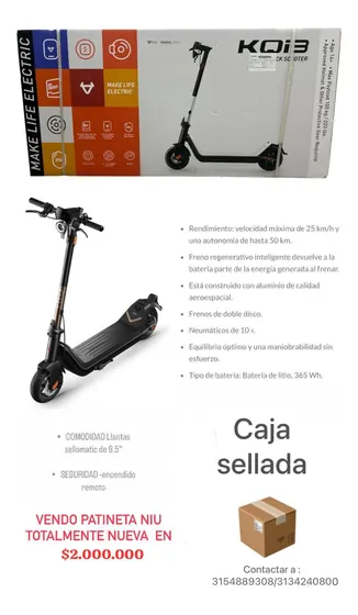 Patineta Electrica Kqi3 Niu