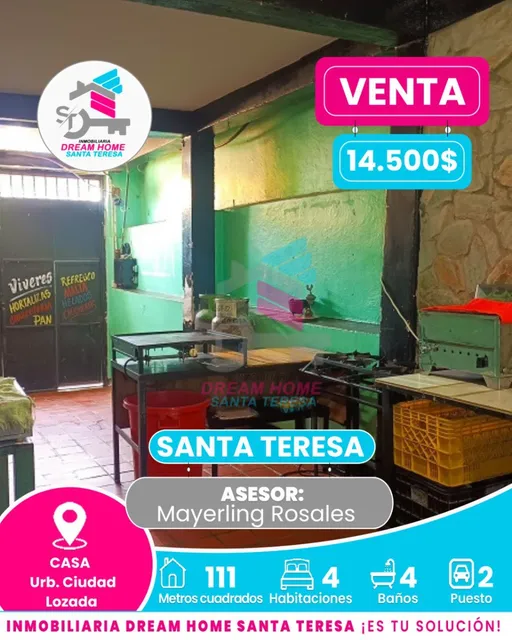 Casa De Dos Niveles En Venta  Urb. Ciudad Lozada  Santa Teresa