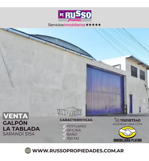 Venta Galpon Tablada