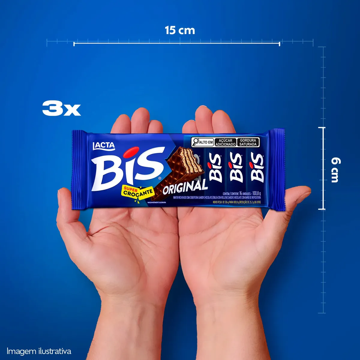 Chocolate Bis Ao Leite - Kit Com 3 Unidades De 100,8g (Cada unidade sai por R$5,96) — foto 4