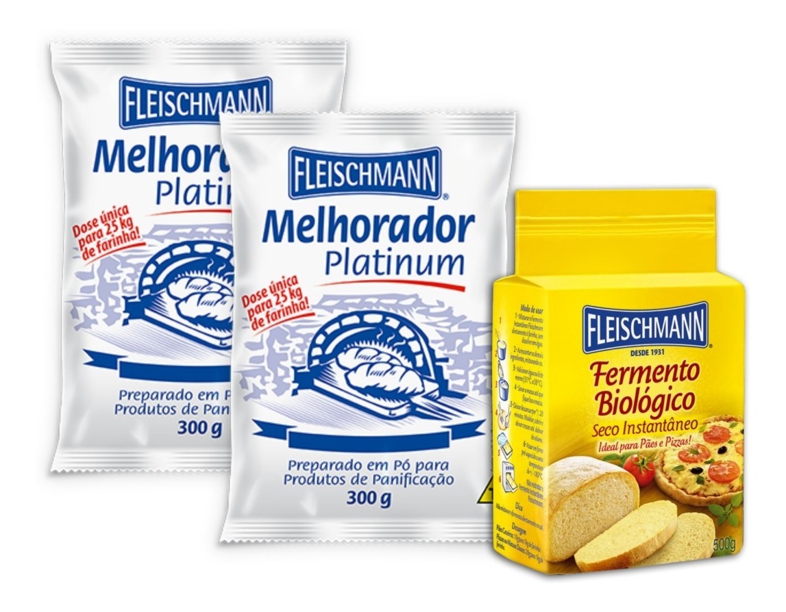 Como Substituir O Melhorador De Farinha Kit 2 Melhorador De Farinha E Fermento Biológico Fleischmann | Mercado