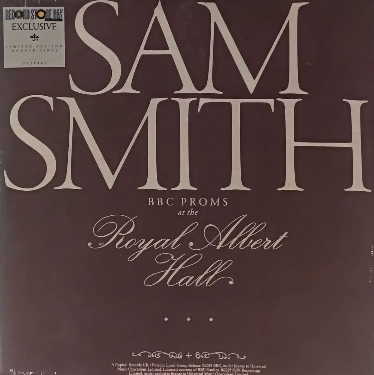 Sam Smith - Bbc Proms At The Royal Albert Hall - 2 Lp's
