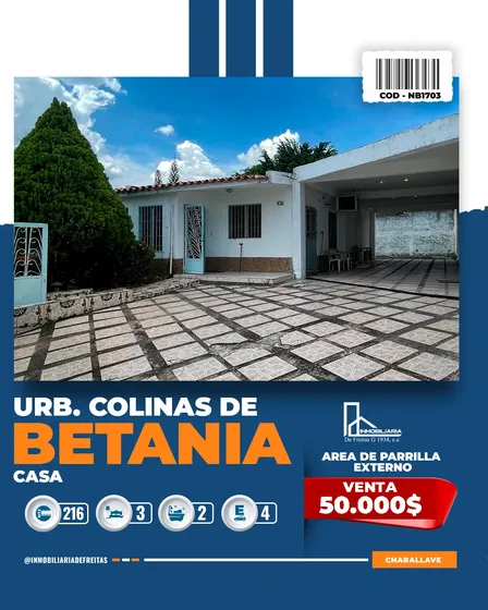 Casa En Venta En La Urbanización Colinas De Betania. Charallave