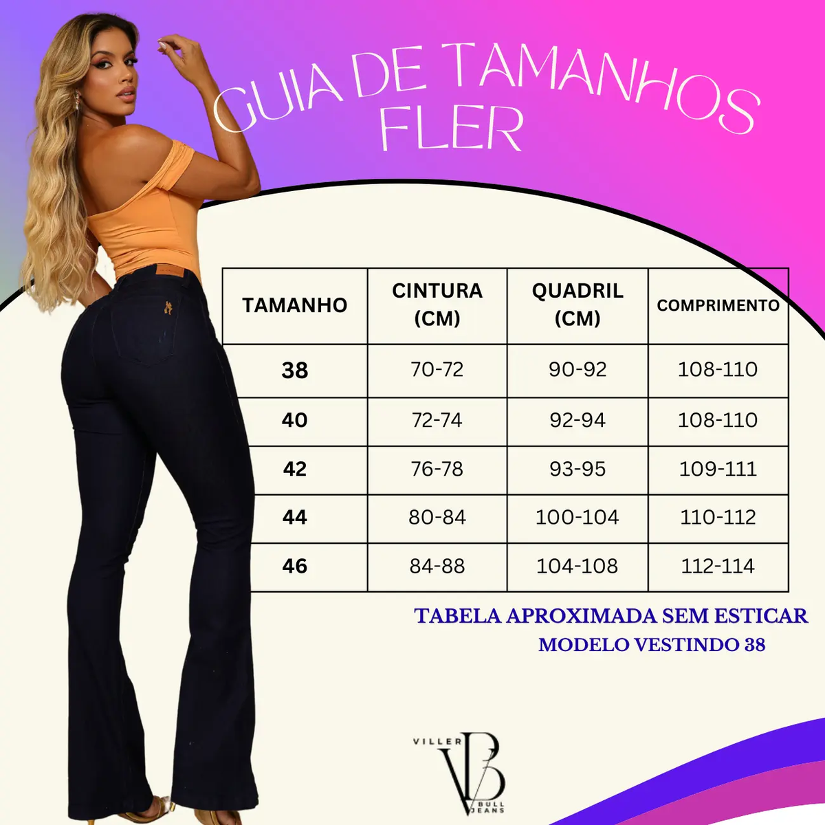 Kit 3 Calças Jeans Fler Feminina Elastano Boiadeira Cos Alto