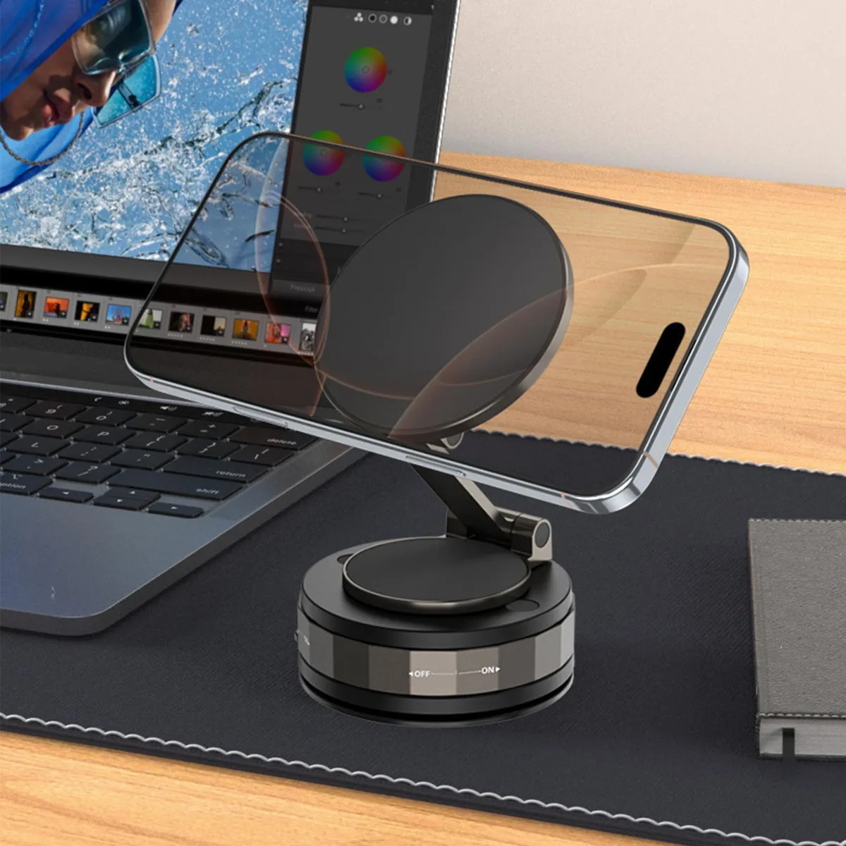 Car Suction Magnetic Phone Mount Suction Cup Dashboard Magne