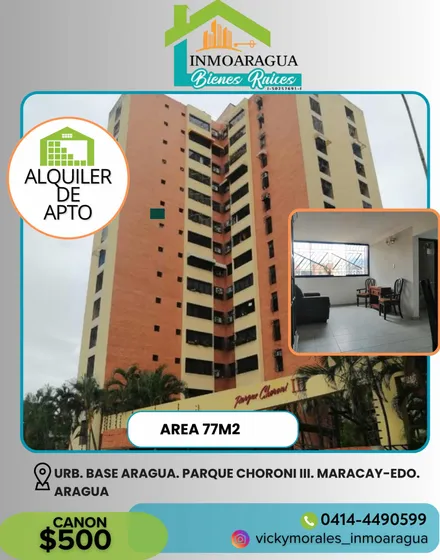 Alquiler Urb.base Aragua/parque Choroni Iii/mcy/vm239