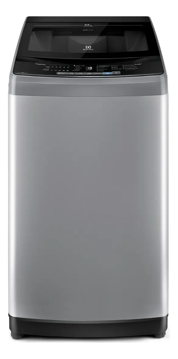 Lavadora Electrolux Carga Superior 9.5Kg Panel Digital Premium Care Gris EWIW95F6USVG