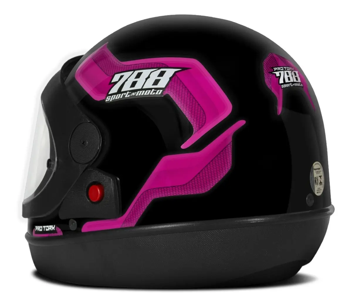 Capacete Para Moto Pro Tork Sport Moto 788 Cor Rosa Tamanho do capacete 60 — foto 4